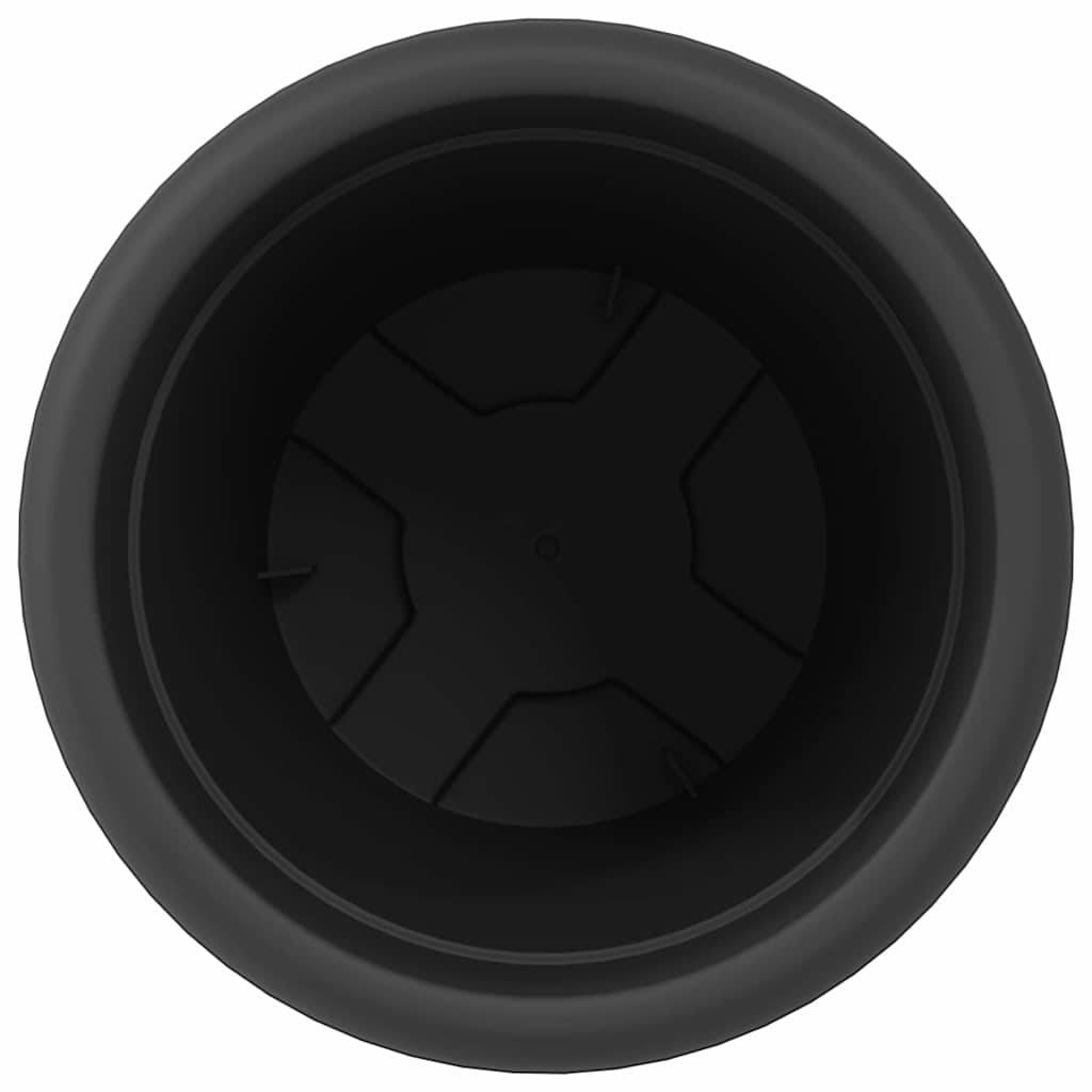 Pot à fleurs rond 6 pcs | Bac à fleurs Noir Ø 26 x 21,5 cm Plastique - Image 6
