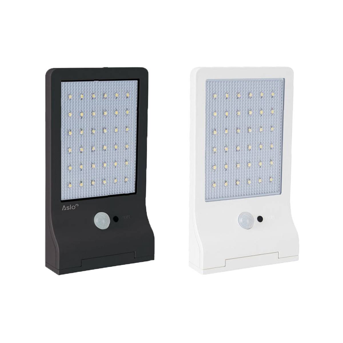 Lampe LED Solaire 3W 370 lumens 6000K LI ION Applique exterieure noir avec détection ASLO - Image 3