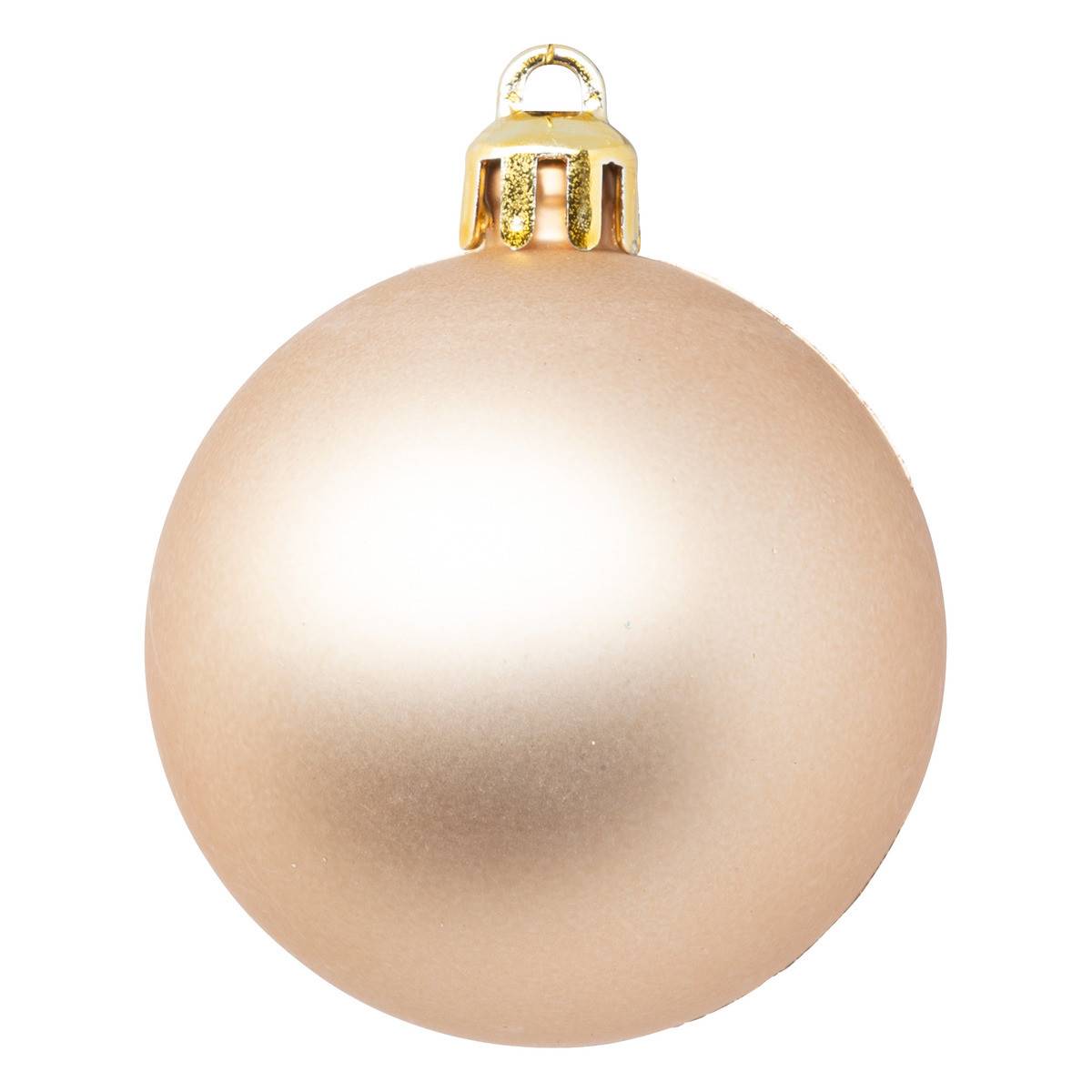 Déco de sapin Lot de 5 Boules de Noël D 5 cm - Beige Nude - Image 4