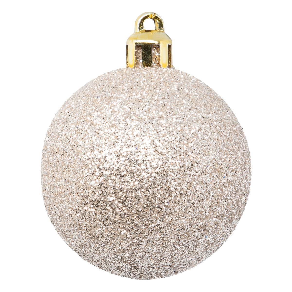 Fééric Lights & Christmas - Boule de Noël plastique 50mm x5 nude - Atmosphera Créateur d'intérieur - Imagen 2
