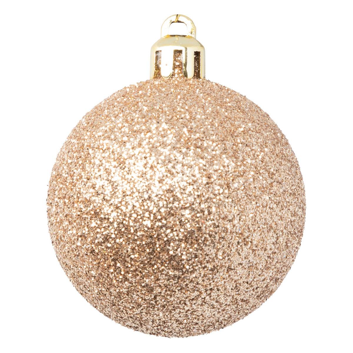 Déco de sapin Lot de 5 Boules de Noël D 5 cm - Beige Nude - Image 5