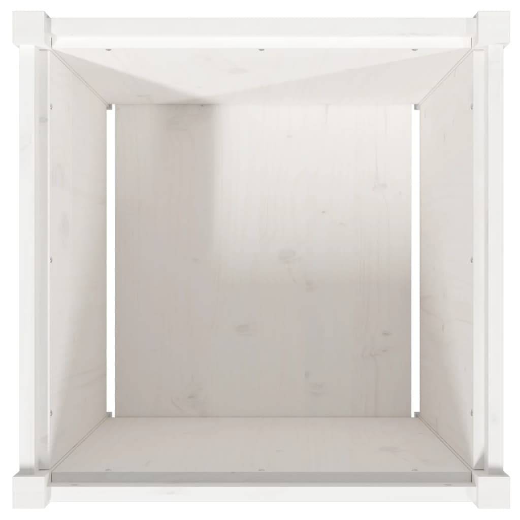 Maison Chic - Jardinière - Pot De Fleurs - Bac à Fleurs blanc 60x60x60 cm bois de pin massif - Imagen 8