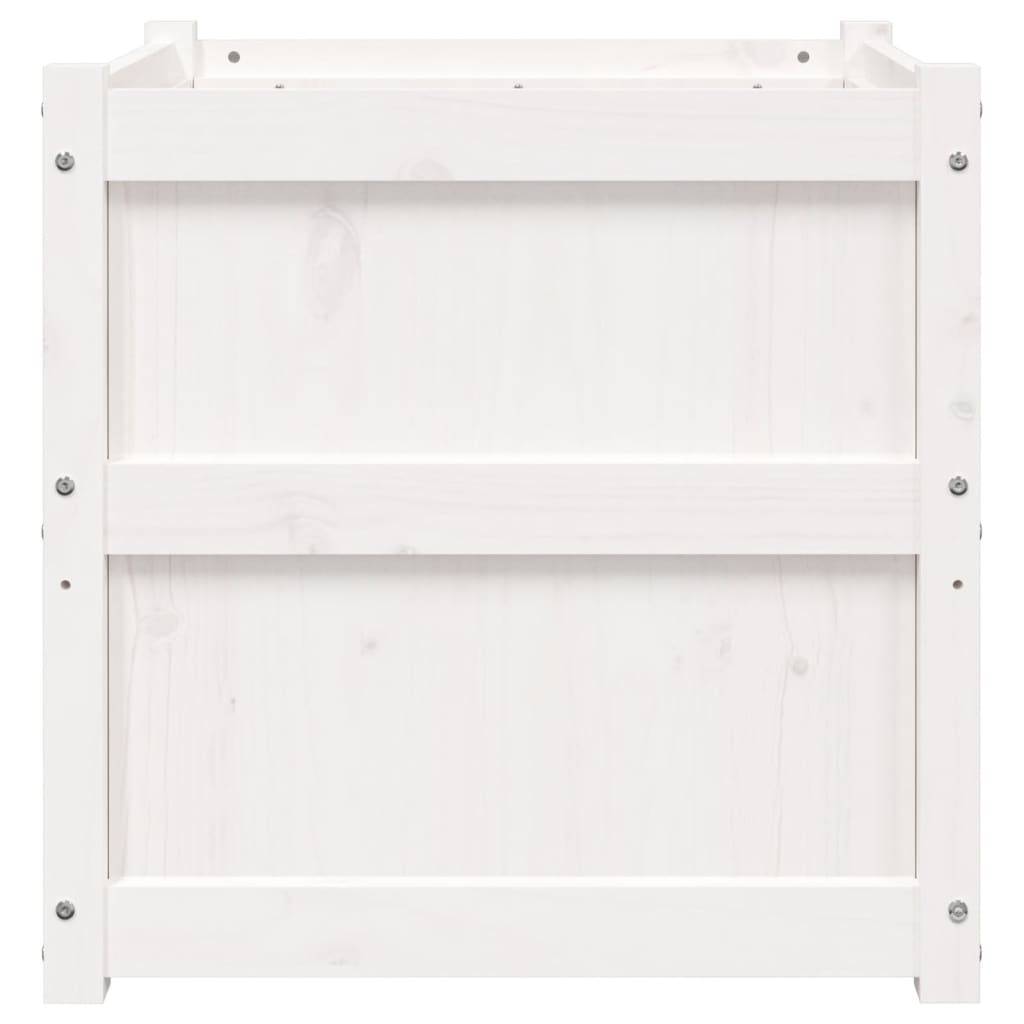 Maison Chic - Jardinière - Pot De Fleurs - Bac à Fleurs blanc 60x60x60 cm bois de pin massif - Imagen 5