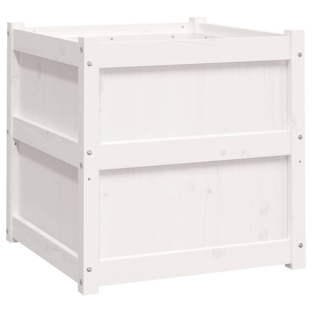 Maison Chic - Jardinière - Pot De Fleurs - Bac à Fleurs blanc 60x60x60 cm bois de pin massif - Imagen 7