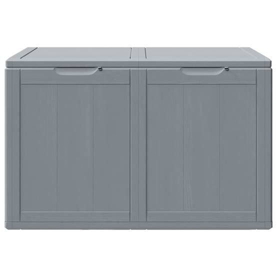 Malle de Jardin 180L en PP Imitation Bois Résistante aux Intempéries Gris 80.5x44.5x51 cm – ComfortXL Outdoor Living - Image 3