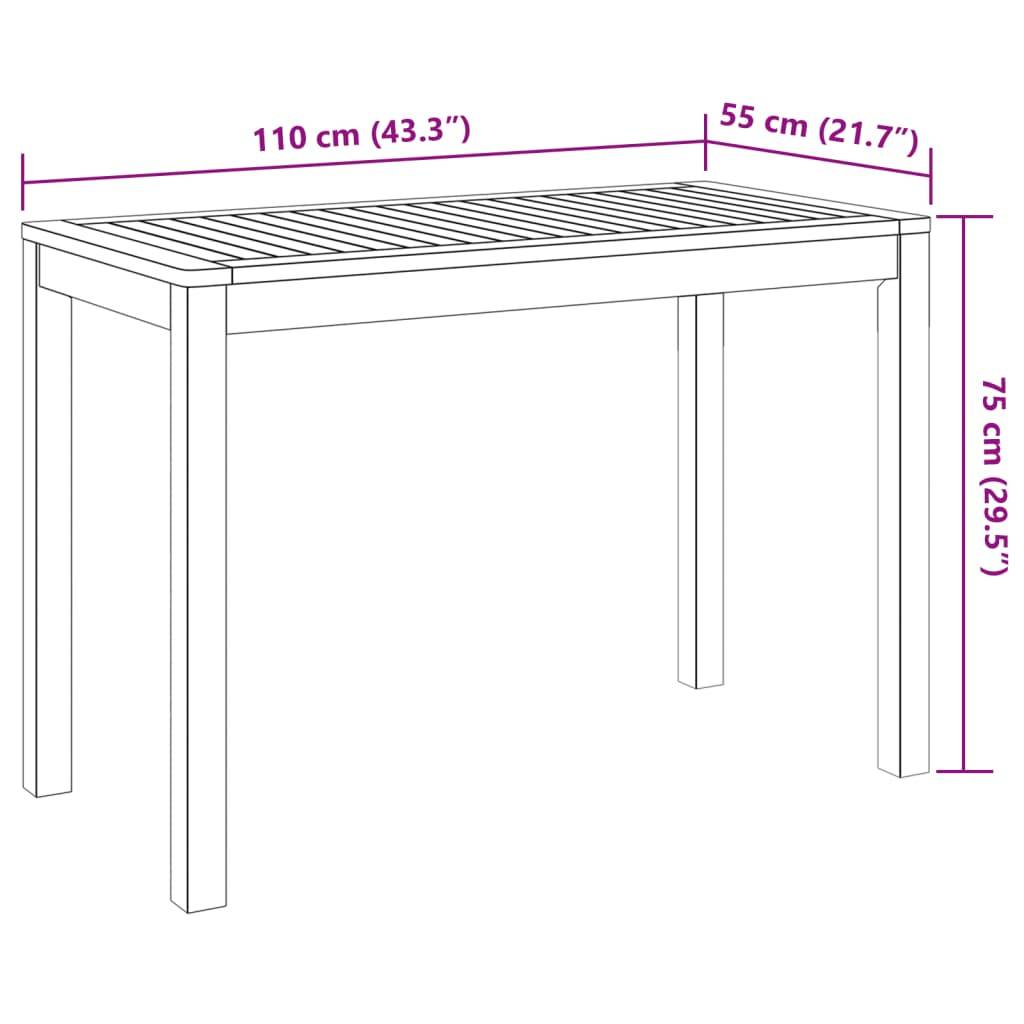 Maison Chic - Ensemble de 3 pcs table de jardin avec chaises - mobilier de jardin Bois d'acacia solide-JU2724 - Image 9