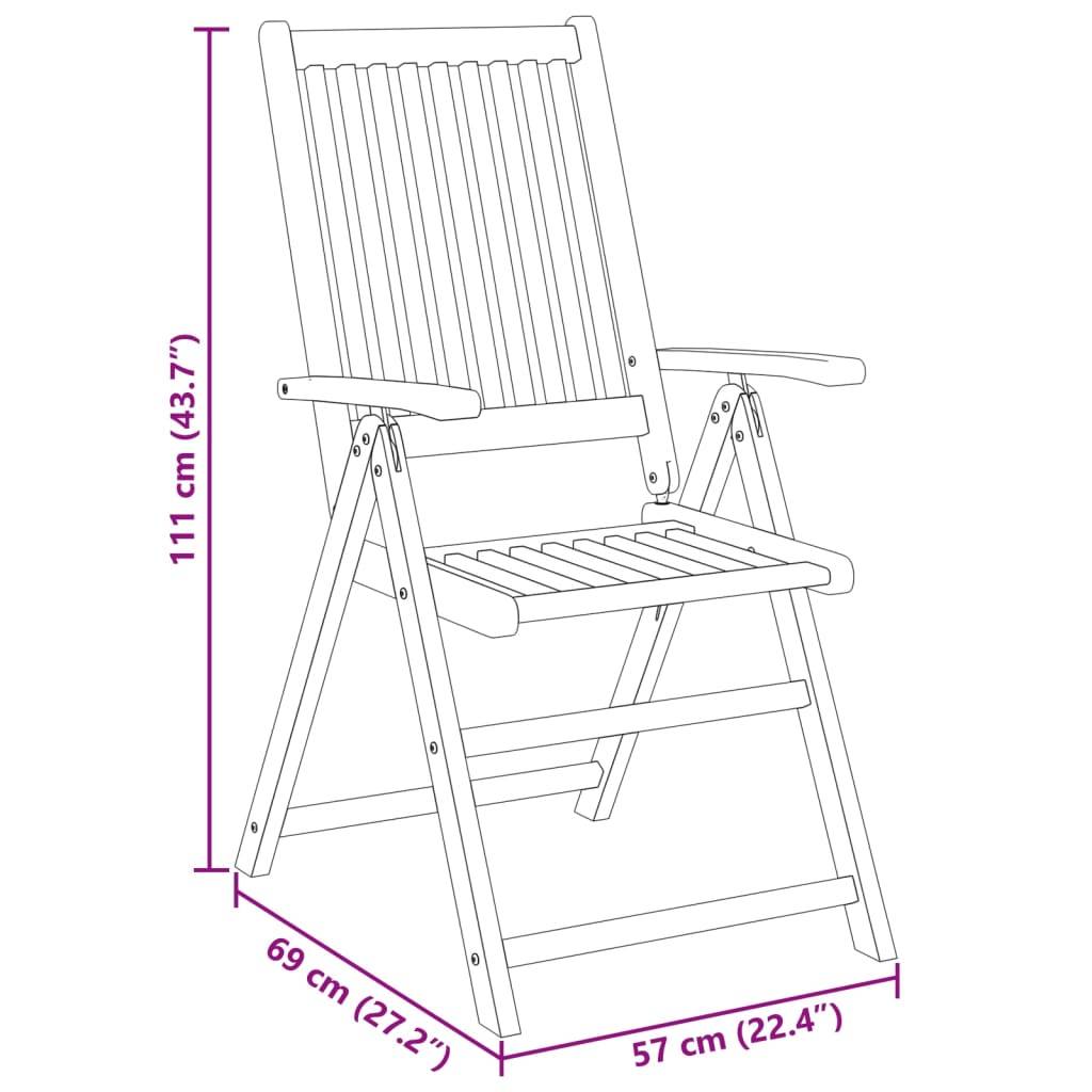 Maison Chic - Ensemble de 3 pcs table de jardin avec chaises - mobilier de jardin Bois d'acacia solide-JU2724 - Image 10