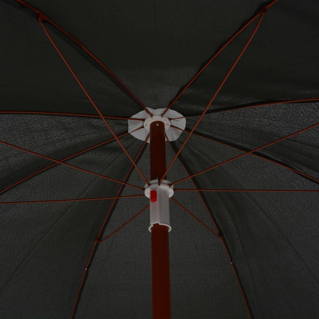Helloshop26 - Parasol avec mât en acier 180 cm anthracite - Imagen 4