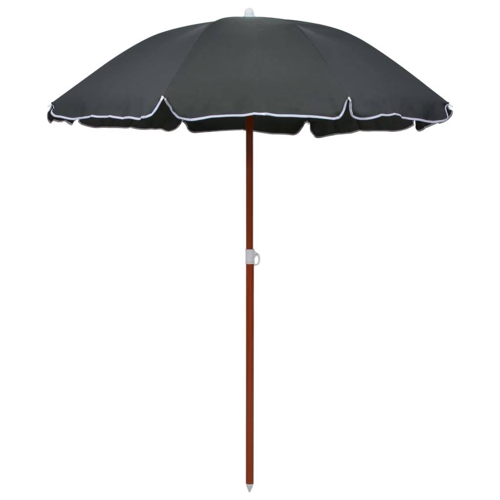 Helloshop26 - Parasol avec mât en acier 180 cm anthracite - Imagen 1