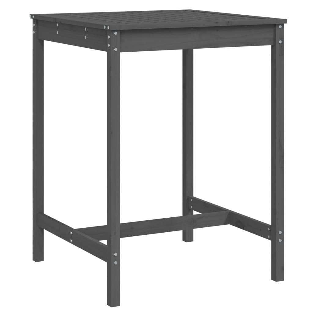 Table de jardin bois massif de pin gris 82,5 x 82,5 x 110 cm - PANGIVO - Image 2