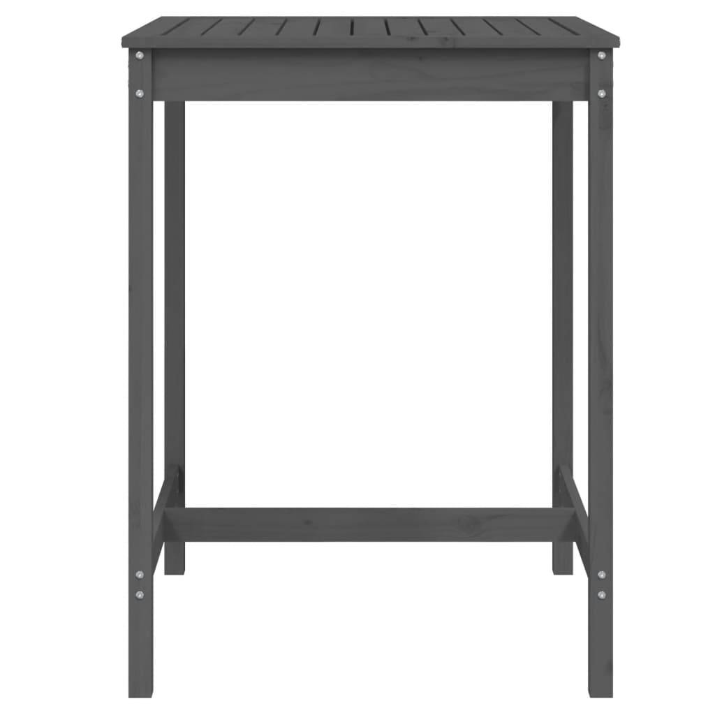Table de jardin bois massif de pin gris 82,5 x 82,5 x 110 cm - PANGIVO - Image 4