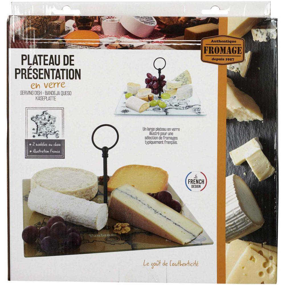 Cook Concept - Plateau à fromages en verre Carte de France 30 cm - Imagen 3