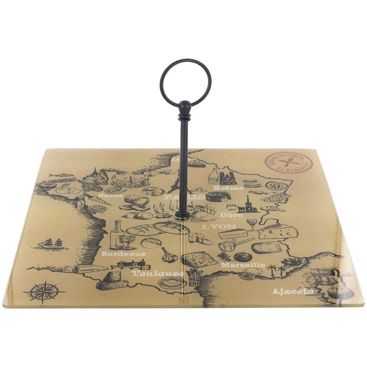 Cook Concept - Plateau à fromages en verre Carte de France 30 cm - Imagen 1
