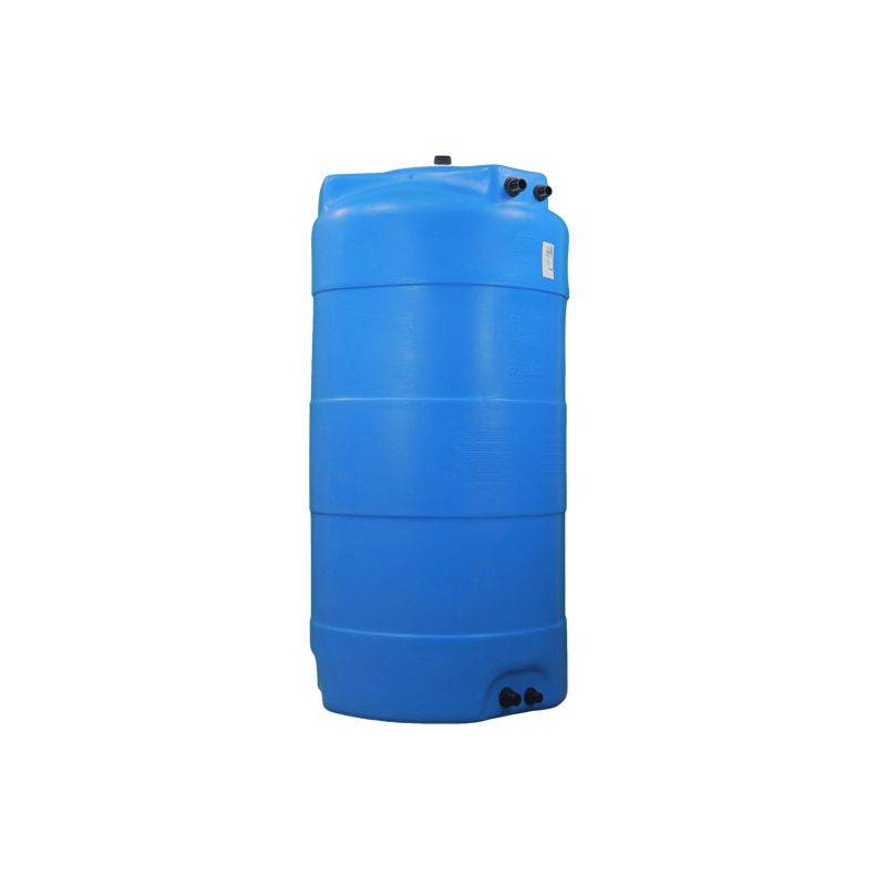 Cuve récupération eau de pluie 300L - Réservoir aérien vertical bleu - Polyéthylène - ELBI CV - Image 1