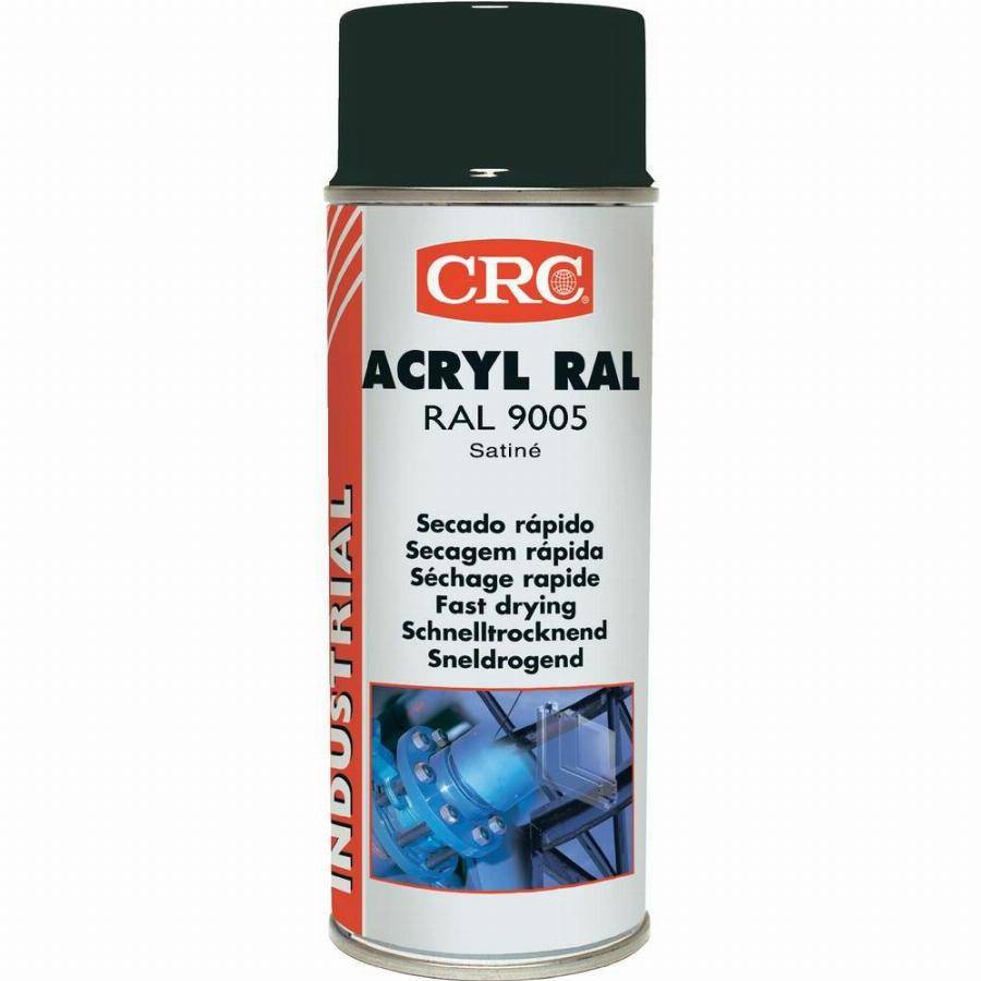 Peinture acrylique CRC Aérosol - Noir satin - 520ml/400ml