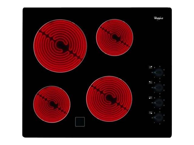 Table de cuisson vitrocéramique 4 feux 6200w noir AKM9010NE Whirlpool