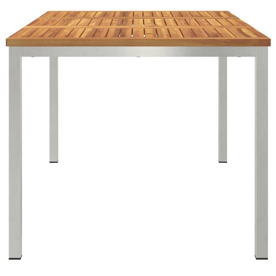 Table à Manger d'Extérieur 150x90cm en Bois d'Acacia Massif, Table de Jardin Rectangulaire pour 6 Personnes – ComfortXL Outdoor Living - Image 6