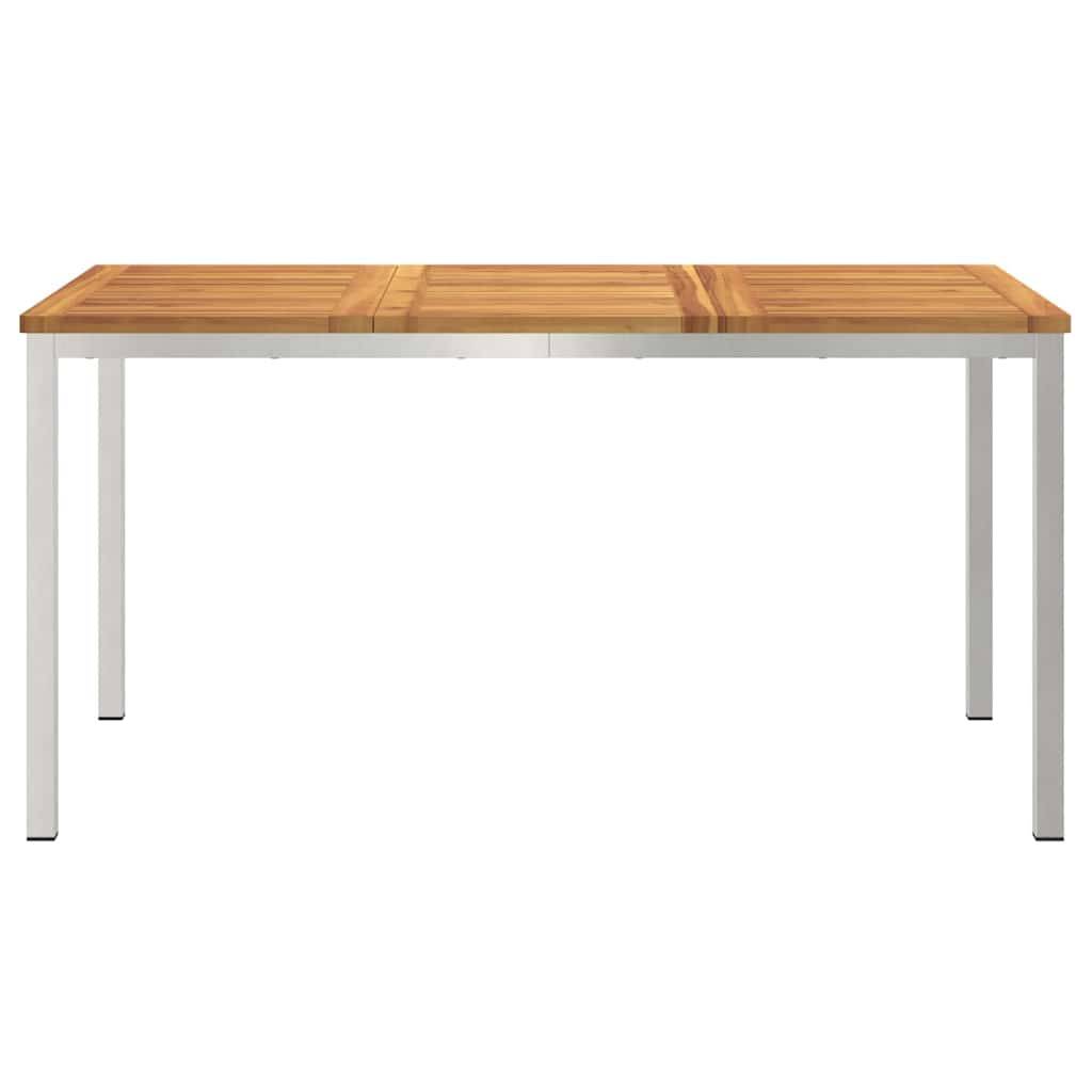 Table à Manger d'Extérieur 150x90cm en Bois d'Acacia Massif, Table de Jardin Rectangulaire pour 6 Personnes – ComfortXL Outdoor Living - Image 5
