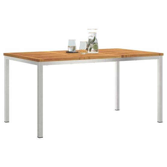 Table à Manger d'Extérieur 150x90cm en Bois d'Acacia Massif, Table de Jardin Rectangulaire pour 6 Personnes – ComfortXL Outdoor Living - Image 3