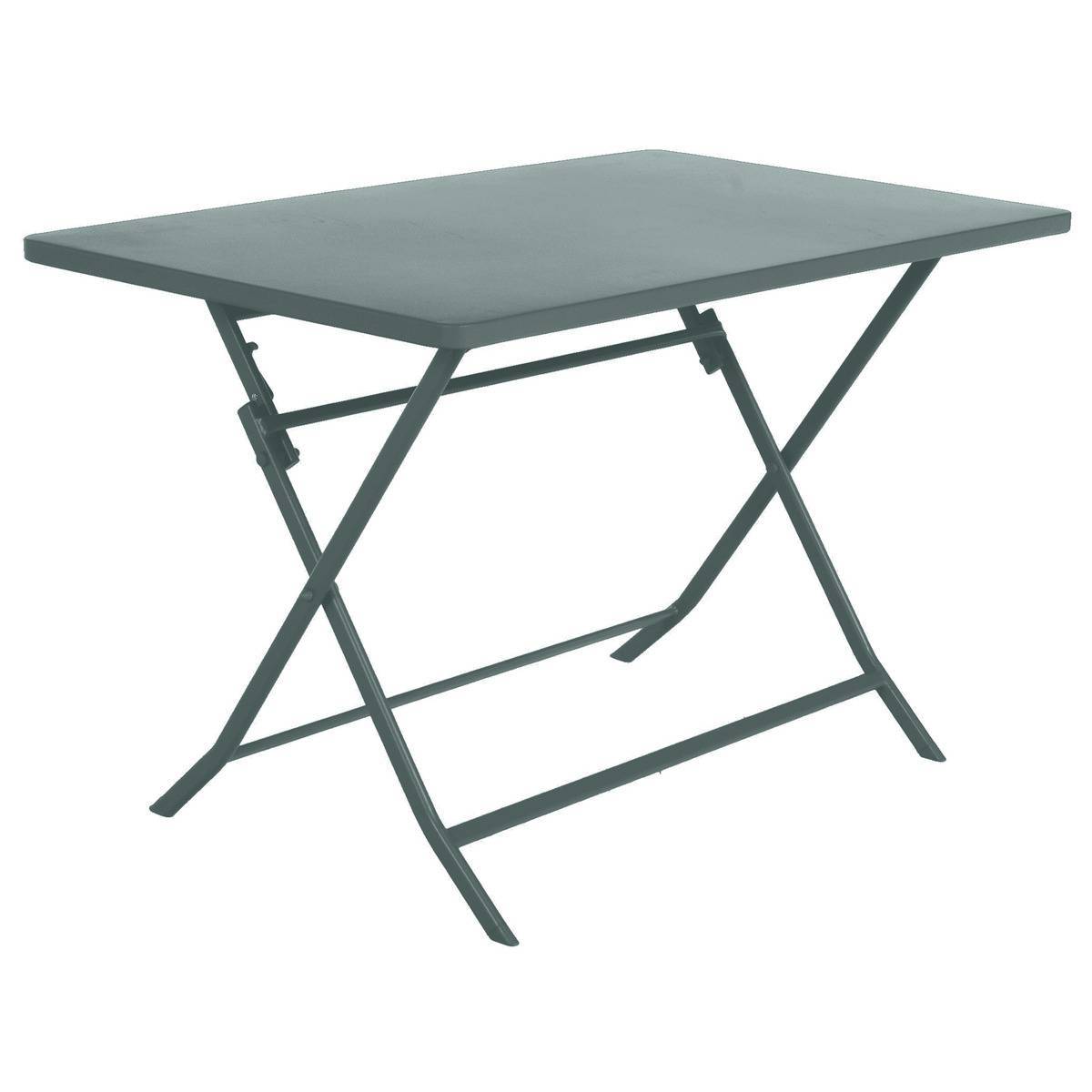 Hesperide - Table de jardin pliante rectangulaire "Greensboro" vert jade 4 places en acier traité époxy Hespéride - Image 2