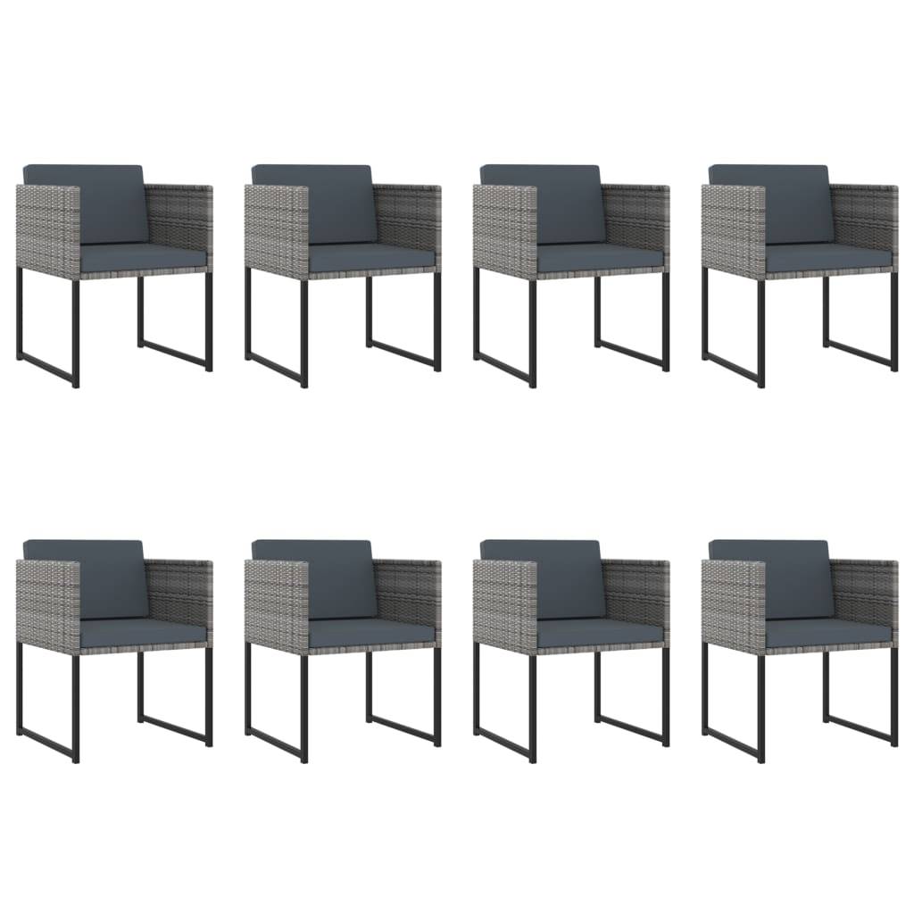 Vidaxl - Ensemble à manger de jardin coussins 13 pcs Résine tressée Gris vidaXL 313102 - Imagen 2