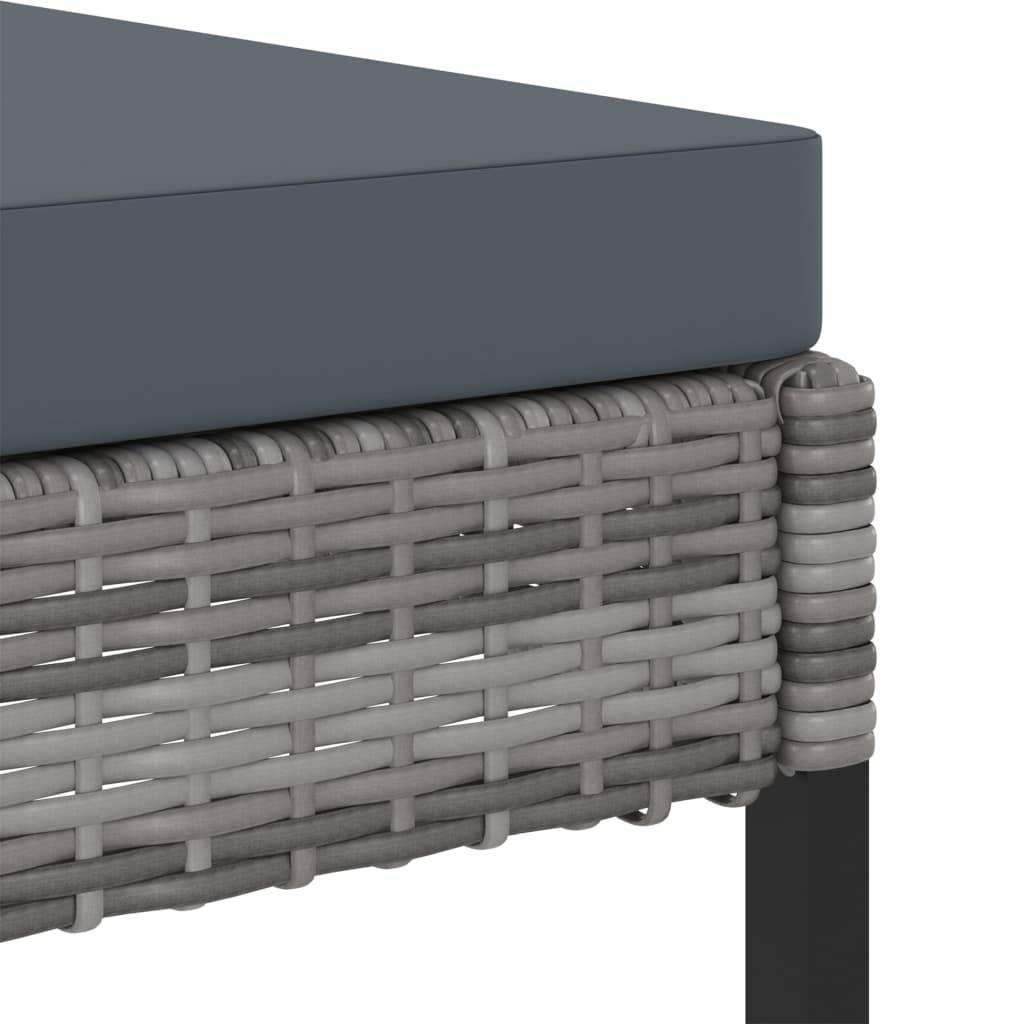 Vidaxl - Ensemble à manger de jardin coussins 13 pcs Résine tressée Gris vidaXL 313102 - Imagen 6