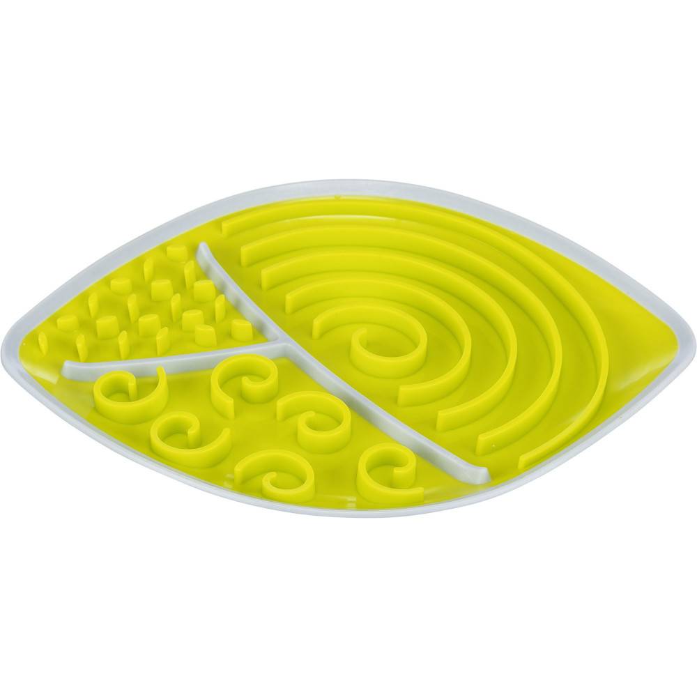 Trixie - Assiette à lécher 28 x 21cm ovale jaune  pour chien - Imagen 2
