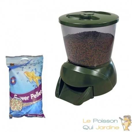 Pack Nourrissage Bassin : Distributeur Automatique + Mix Color 1,65kg