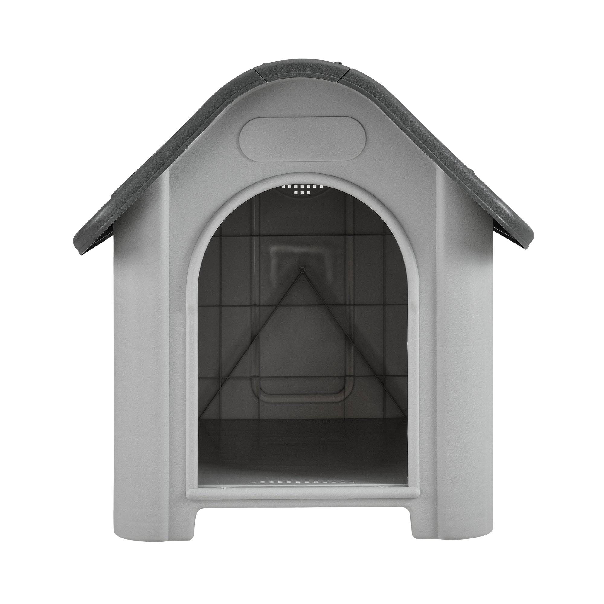 Helloshop26 - Niche PVC avec trou d'aération gris et noir 87 x 72 x 75,5 cm - Imagen 2