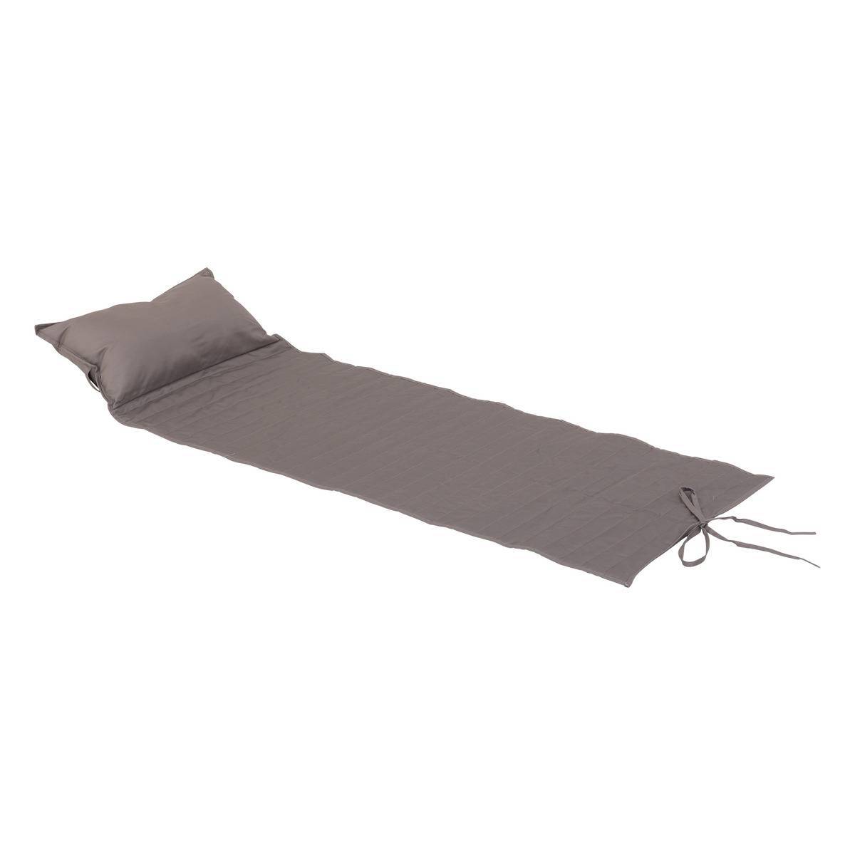 Hesperide - Coussin de transat enroulable "Adiya" taupe 180x60cm en polyester Hespéride - Imagen 2