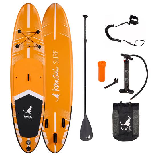 Kangui - KANGUI Stand up Paddle 335cm SUP gonflable + pagaie + sac à dos + pompe haute pression + leash + kit de réparation- MAORI - Image 1
