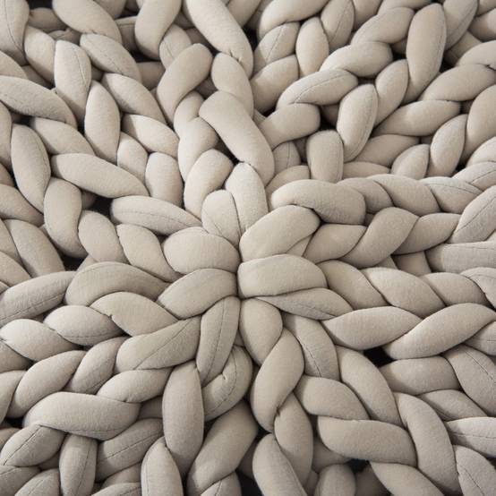 Grand lit rond chien chat coton velours intérieur coussin lavable gris 93x15cm - ComfortXL Outdoor Living - Image 10