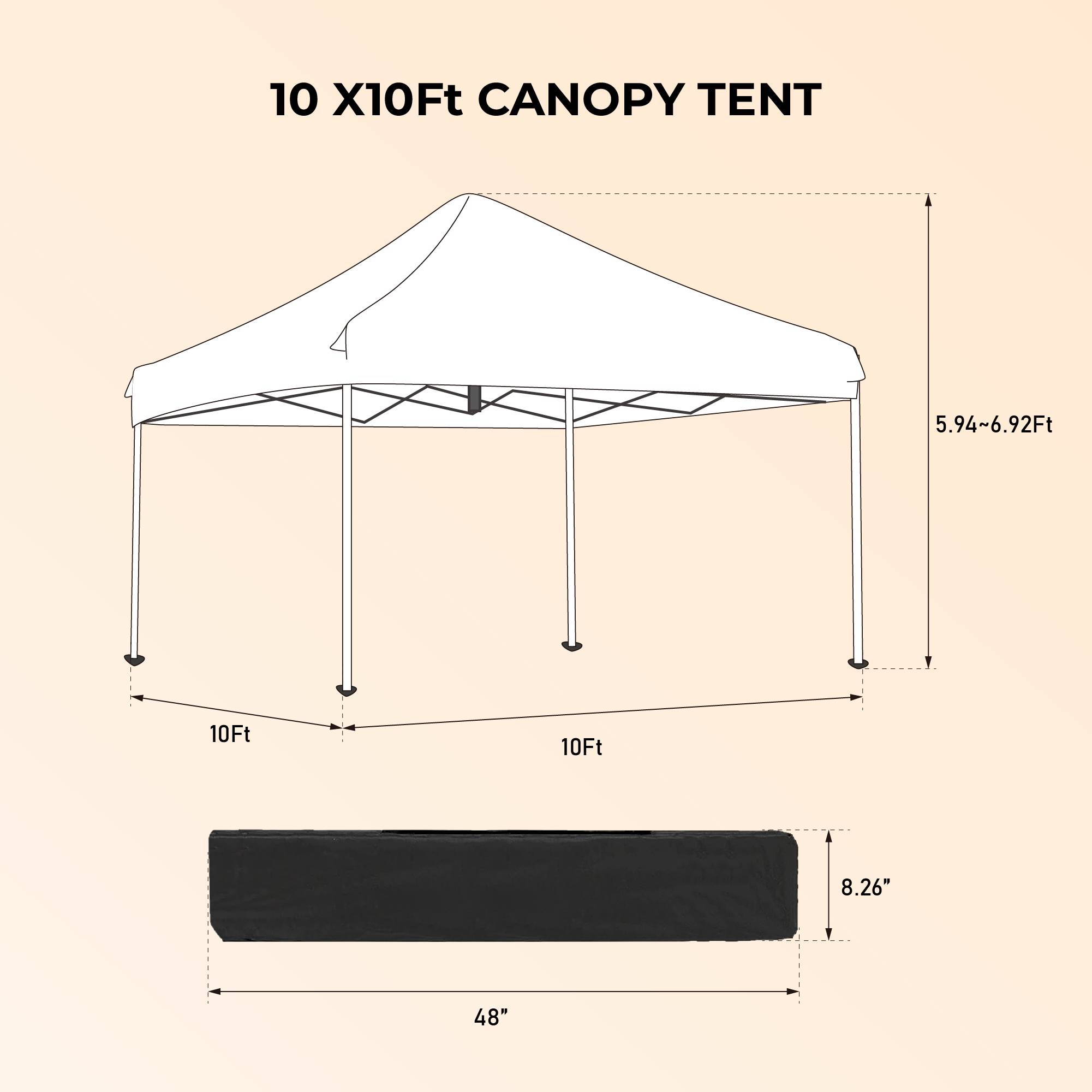 ComfortXL - Tonnelle pliante de jardin en acier imperméable anti-UV avec 4 murs 3x3m bleu - ComfortXL Outdoor Living - Image 3