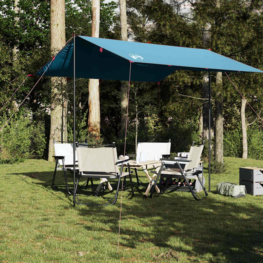 Tarp de Bivouac Polyester Imperméable Léger Abri de Pluie Polyvalent Bleu 300x294 cm – ComfortXL Outdoor Living - Imagen 1
