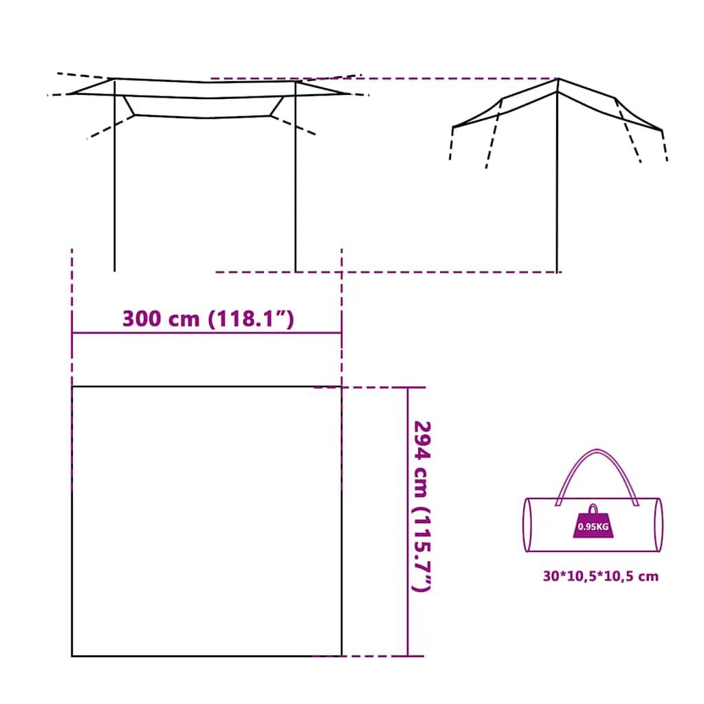 Tarp de Bivouac Polyester Imperméable Léger Abri de Pluie Polyvalent Bleu 300x294 cm – ComfortXL Outdoor Living - Imagen 9