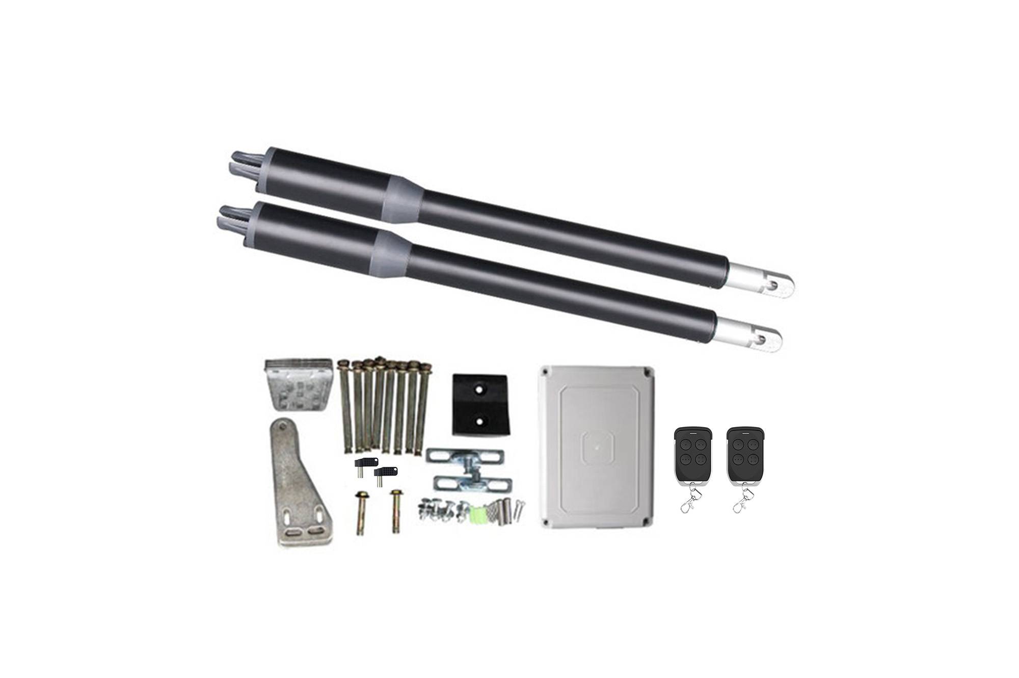 Casanoov Portail bois composite battant 3,5m ATHOS H.140cm gris anthracite avec cadre aluminium + motorisation RANGER B150 - Image 4