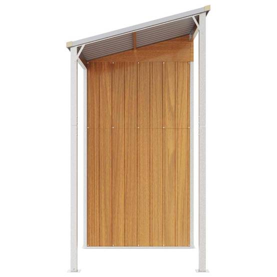 Vidaxl - Abri de jardin avec toit prolongé marron clair 277x107x181 cm vidaXL 364528 - Image 6