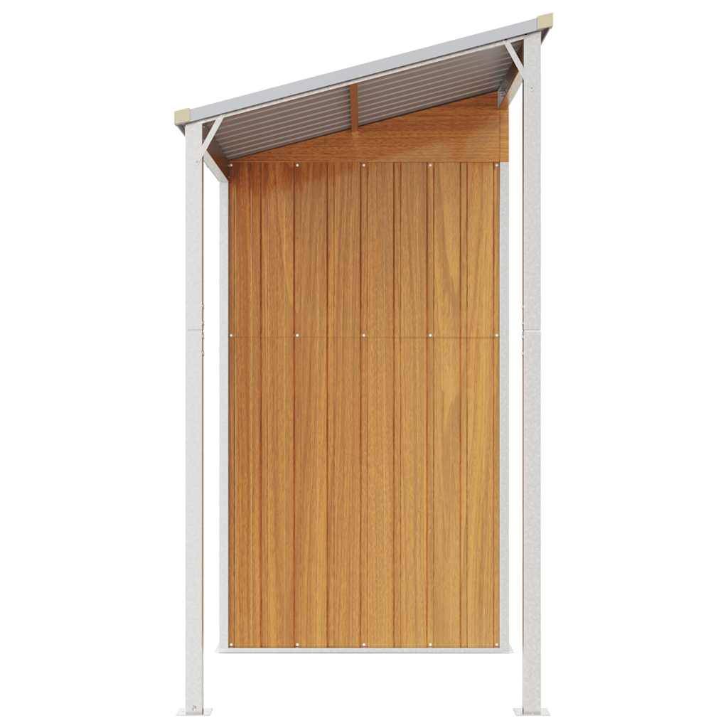 Vidaxl - Abri de jardin avec toit prolongé marron clair 277x107x181 cm vidaXL 364528 - Image 6