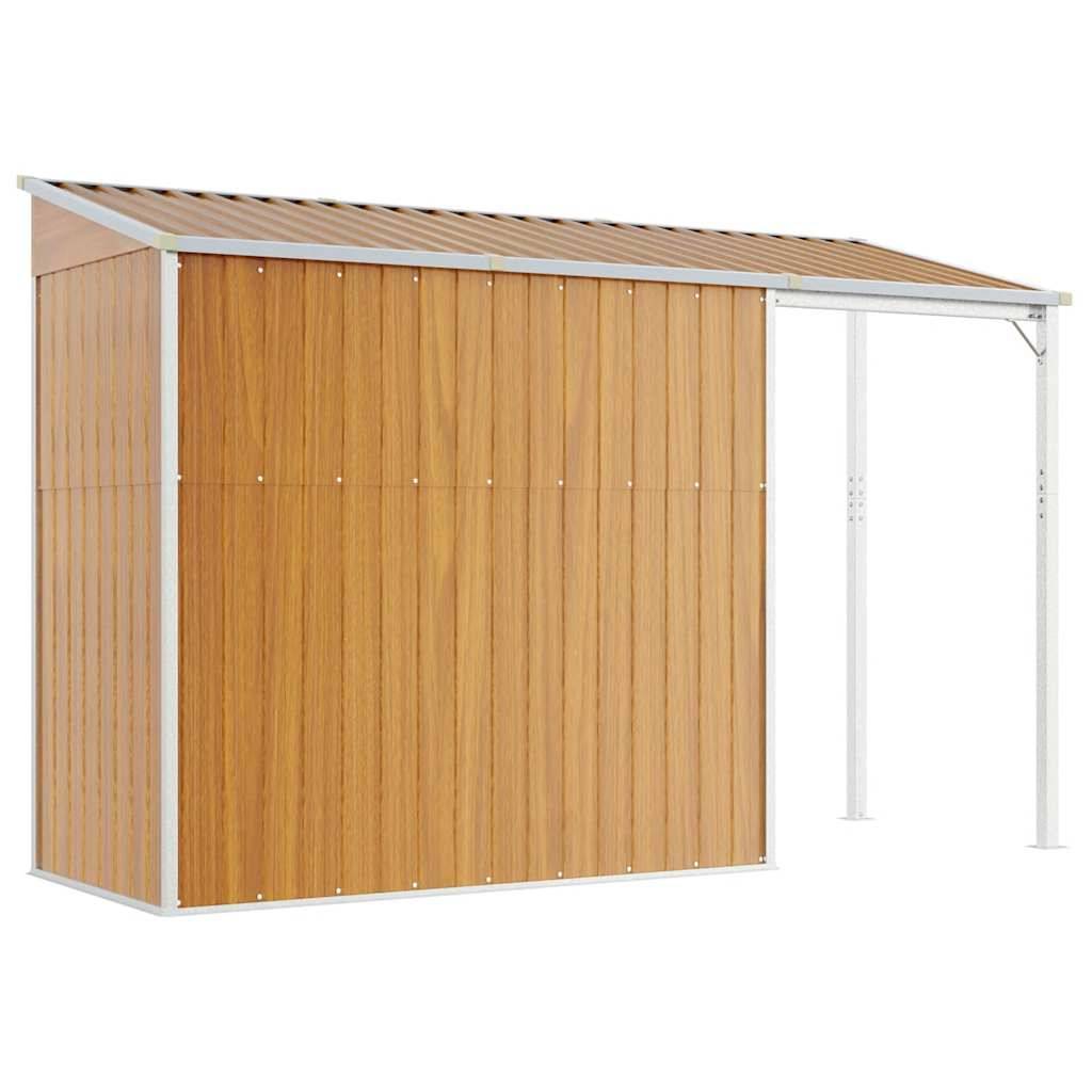 Vidaxl - Abri de jardin avec toit prolongé marron clair 277x107x181 cm vidaXL 364528 - Image 7
