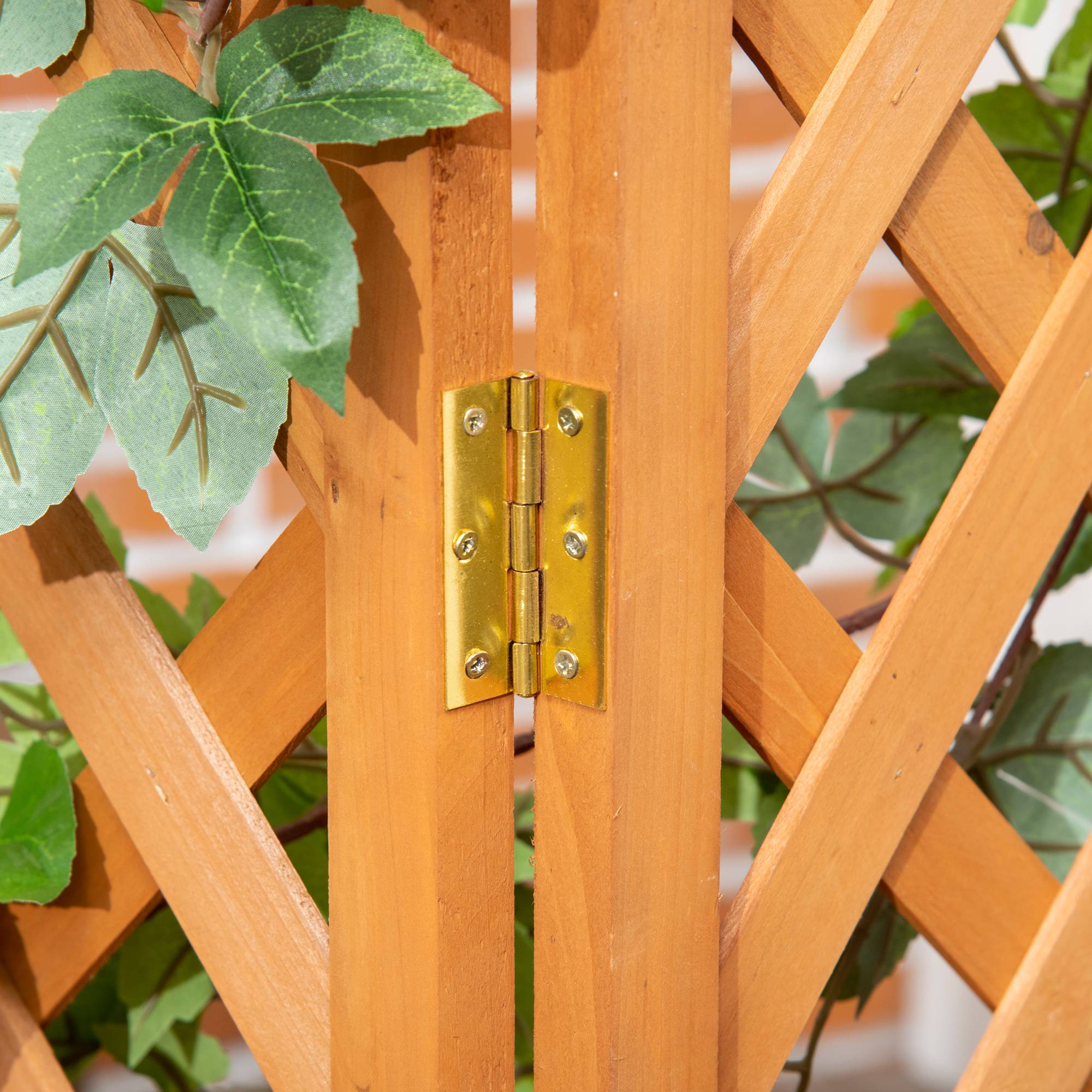 Jardinière avec espalier angle, drainage, résistant intempéries, bois, 32x32x108 cm - Image 10