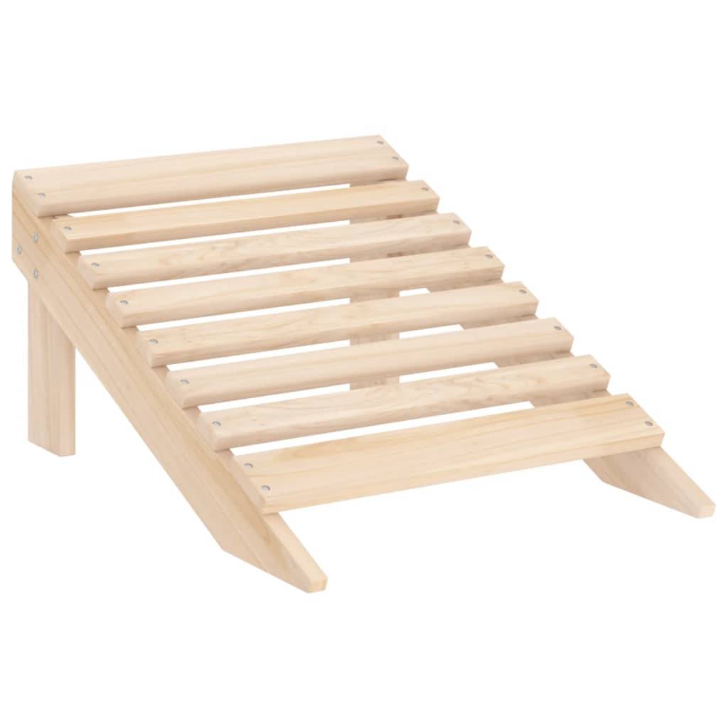 Chaise Longue Adirondack Bois de Sapin avec Repose-pieds et Table Naturel – ComfortXL Outdoor Living - Image 3