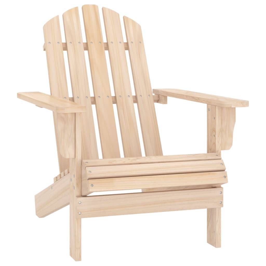 Chaise Longue Adirondack Bois de Sapin avec Repose-pieds et Table Naturel – ComfortXL Outdoor Living - Image 8
