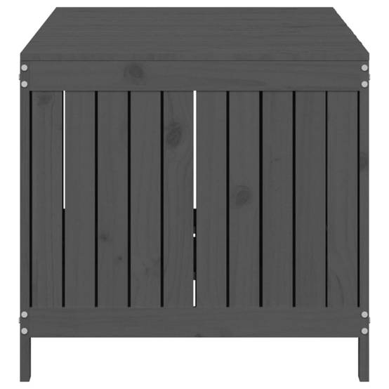 Coffre de jardin bois de pin gris 147 x 68 x 64 cm - PANGIVO - Image 7