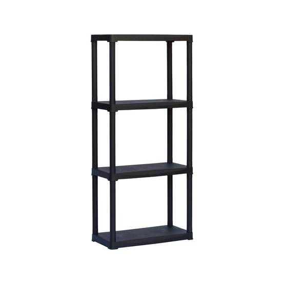 Dmora - Armoire d'extérieur Ostenda, Étagère extérieure, Armoire de balcon polyvalente, Armoire d'extérieur, Anthracite, 60x30h133 cm - Dmora - Image 1