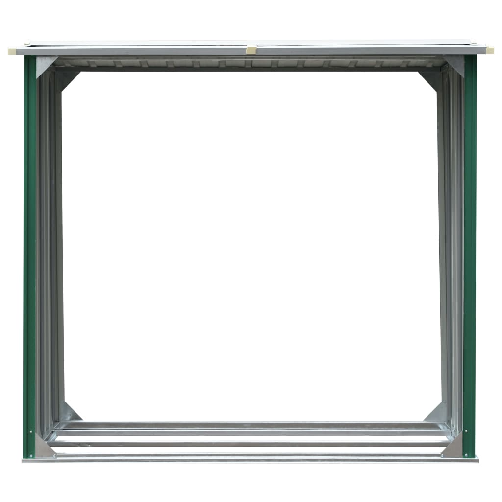 Vidaxl - Abri de stockage de bois Acier galvanisé 172x91x154 cm Vert - vidaXL - Image 3