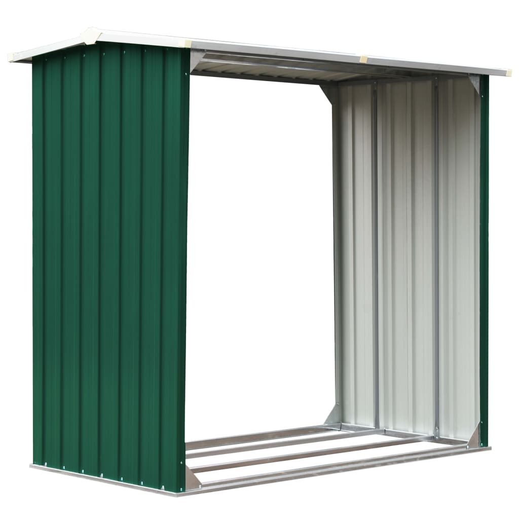 Vidaxl - Abri de stockage de bois Acier galvanisé 172x91x154 cm Vert - vidaXL - Image 1
