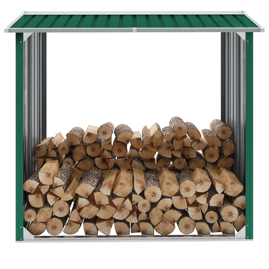 Vidaxl - Abri de stockage de bois Acier galvanisé 172x91x154 cm Vert - vidaXL - Image 2