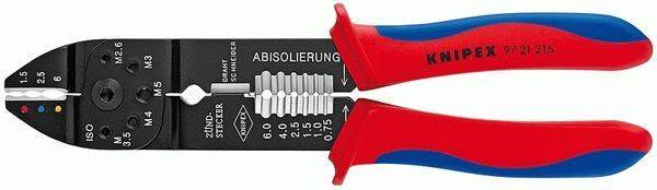 Knipex - Pince à sertir universelle - 230 mm - Chromée gainée PVC - KNIPEX - 9721215SB - Image 1