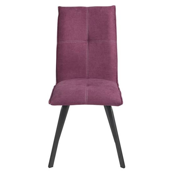 Lot de 2 Chaises Tissu Coloris Violet - BISPO - Image 5