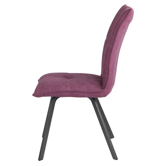 Lot de 2 Chaises Tissu Coloris Violet - BISPO - Image 6